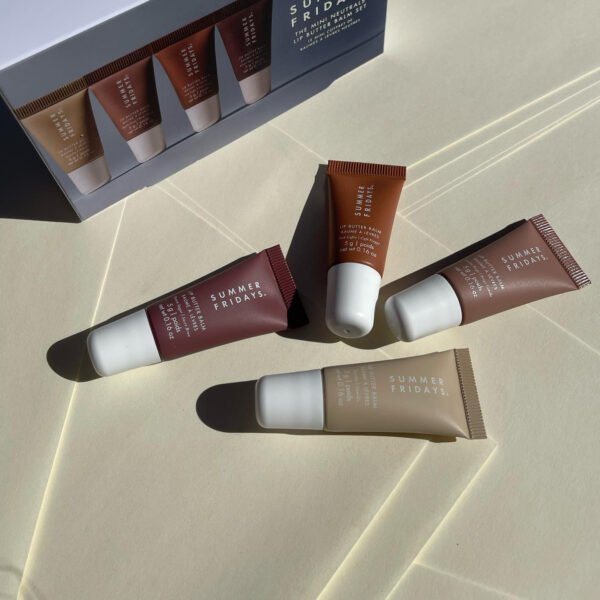 Summer Fridays The Mini Neutrals Lip Butter Balm Set - Vanilla - Vanilla Beige - Iced Coffee - Brown Sugar