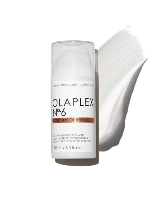 Olaplex No. 6 Bond Smoother, Leave-In Styling Hair Cream Treatment, Smooths, Conditions, & Strengthens, Frizz Control for Up to 72 Hours, For All Hair Types, 3.3 fl oz