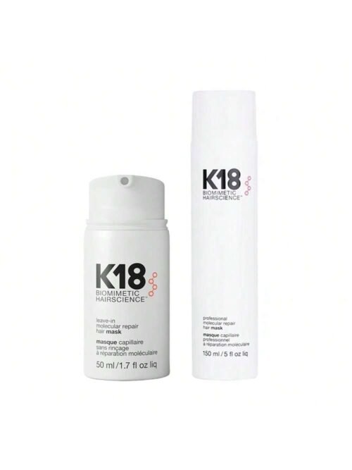 K18 Leave-In Molecular Hair Mask Set, Repairs Dry or Damaged Hair, Reverse Hair Damage from Bleach, Color, Chemical Services & Heat