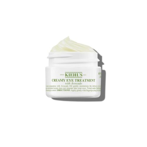 Kiehl's Avocado Eye Treatment, Under Eye Cream for Puffiness and Dark Circles, with Caffeine to Correct Bags, 99% Naturally Derived Non-Toxic Formula