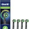 Crossaction Electric Toothbrush Replacement Brush Head Refills, Black , 4 Count