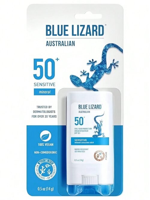 BLUE LIZARD Moisturizing Stick, Brighten skin, Easy to Apply, Create a More Even-Looking Skin Tone, Fragrance Free, 0.5 Oz
