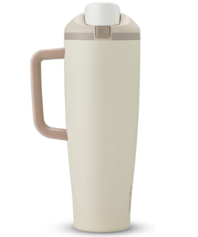 Owala FreeSip Sway Insulated Stainless Steel Water Bottle Features a dual-spout design, built-in straw, and barrel-shaped handle Ideal for travel, campus life, and sports 40-ounce capacity BPA-free construction Leak-proof design