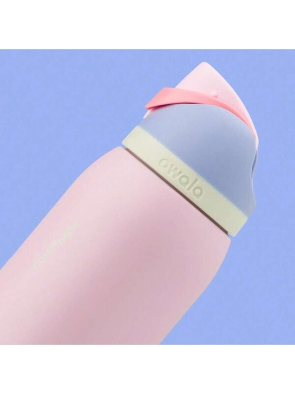 OWALA 32OZ Water Bottle With Straw, Insulated Stainless Steel Tumbler, 24hrs Cold, Lock Lid, for Sports Travel School，Color: Light pink