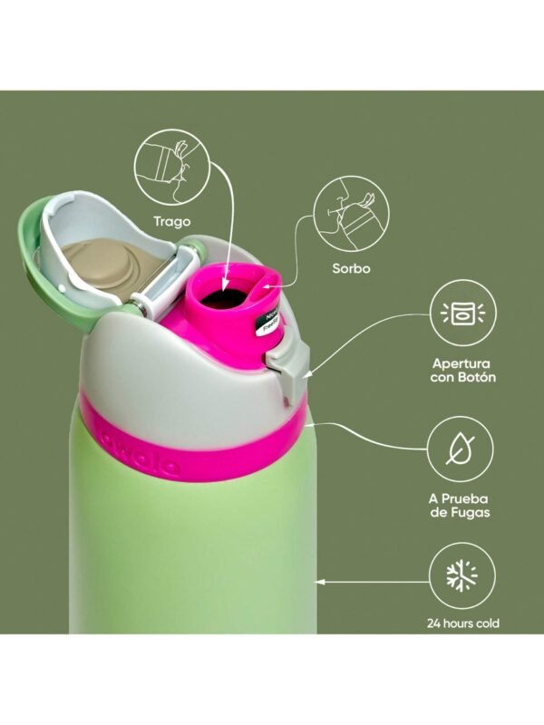 OWALA 32OZ Water Bottle With Straw, Insulated Stainless Steel Tumbler, 24hrs Cold, Lock Lid, for Sports Travel School, Style: Blue cherry