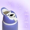 OWALA 32OZ Water Bottle With Straw, Insulated Stainless Steel Tumbler, 24hrs Cold, Lock Lid, for Sports Travel School,Color: Purple
