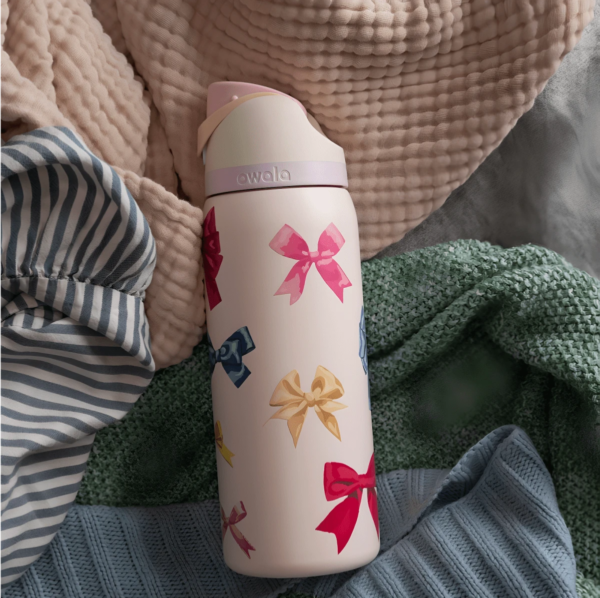 OWALA 32OZ Water Bottle With Straw, Insulated Stainless Steel Tumbler, 24hrs Cold, Lock Lid, for Sports Travel School