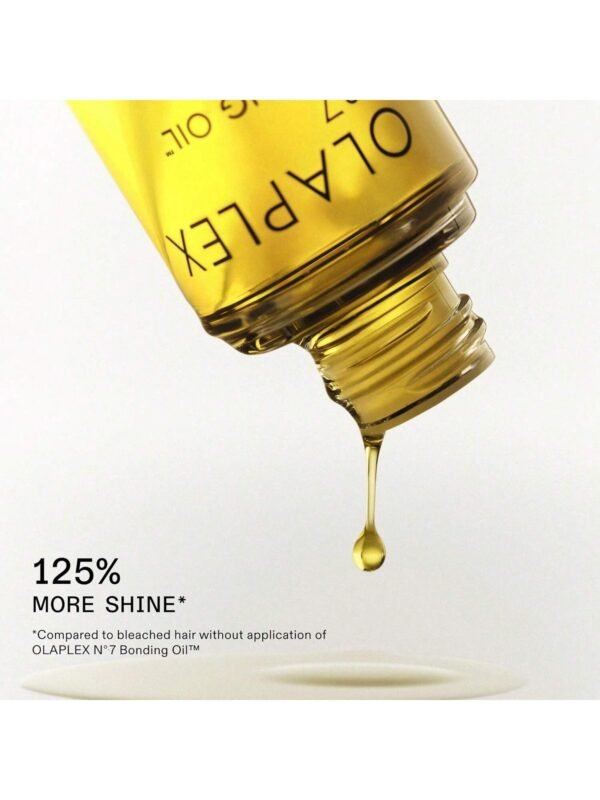 Olaplex No. 7 Bonding Oil, Concentrated High Shine Oil, Heat Protectant, Visibly Smooths & Softens Hair, Added Color Vibrancy, Up to 72 Hour Frizz Control, For All Hair Types, 1 fl oz
