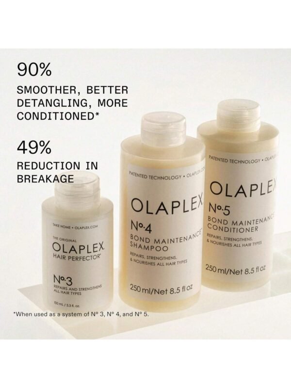 Olaplex Wash and Shine Hair Kit: No. 3, 4, 5, Shampoo & Conditioner Set to Cleanse, Hair Perfector Repairing Hair Treatment, Hydrate, & Control Frizz Up to 72 Hours, Concentrated for Dry Damaged Hair, Repairs & Strengthens For All Hair Types