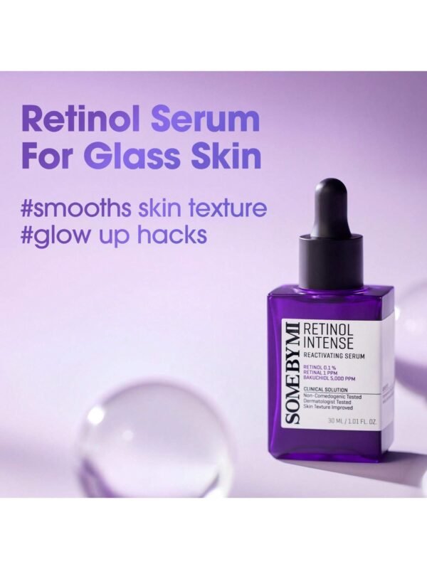 Korean Retinol Serum with Bakuchiol | Anti-Aging Face Serum for Wrinkles, Pore Minimizing & Skin Refining | 30ml Gentle Formula, Firming | Friendly to sensitive skin