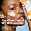 Korean SPF 50 Sunscreen for Face | Centella Sensitive Skin UV Protection | Non-Greasy, No White Cast,No Eye Irritation for Sensitive Skin | Lightweight Air Fit 1.69oz/50ml