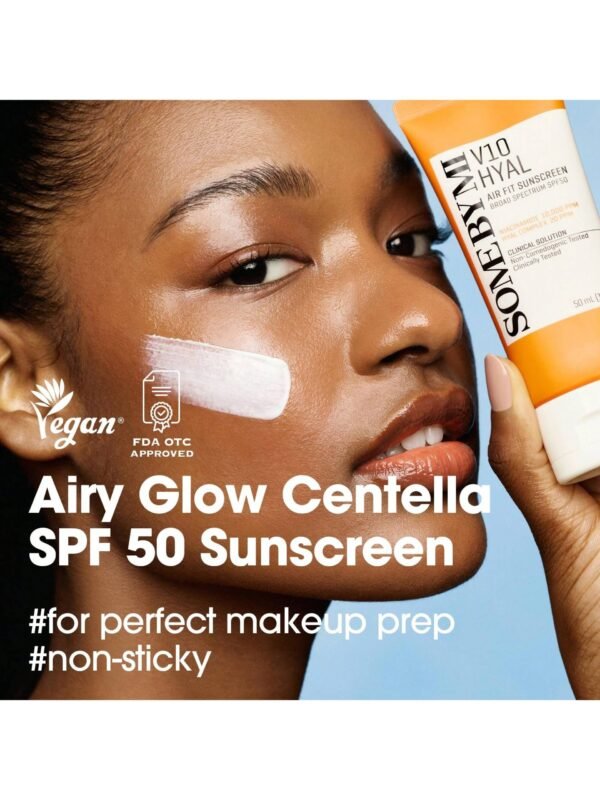 Korean SPF 50 Sunscreen for Face | Centella Sensitive Skin UV Protection | Non-Greasy, No White Cast,No Eye Irritation for Sensitive Skin | Lightweight Air Fit 1.69oz/50ml