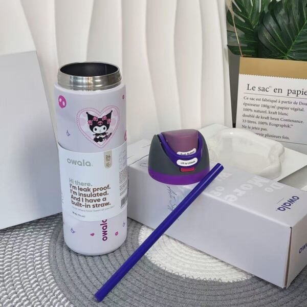 OWALAFreeSip NEW Original 32OZ Insulated Stainless Steel Water Bottle With Straw Sports Water Bottle