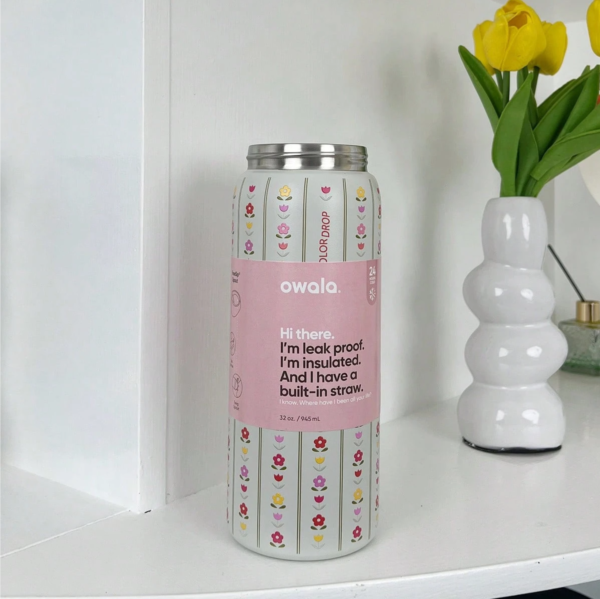 OWALAFreeSip NEW Original 32OZ Insulated Stainless Steel Water Bottle With Straw Sports Water Bottle