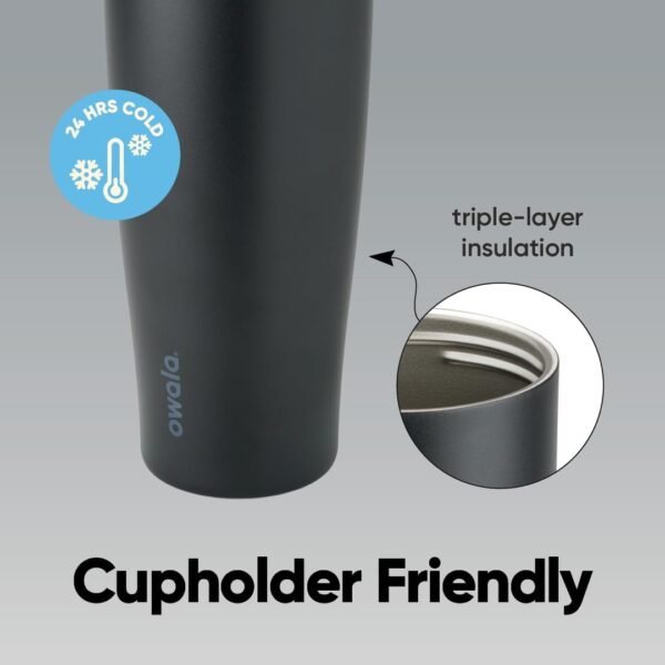 Owala FreeSip Tumbler Insulated Stainless Steel Water Bottle with Built-in Straw and Side Handle, For Travel, Work, School, and Sports, 40oz, BPA Free, Leak Proof, Foggy Tide