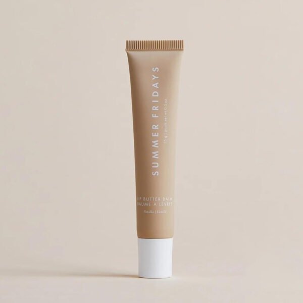 Summer Fridays Lip Butter Balm - Conditioning Lip Mask and Lip Balm for Instant Moisture, Shine and Hydration - Sheer-Tinted, Soothing Lip Care - Vanilla (.5 Oz)