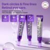 Korean Retinol Eye Cream for Dark Circles & Fine Lines | Triple Action Anti-Aging Under Eye Treatment | Brightening, Smoothing Texture | Gentle Formula 30ml Jumbo Size