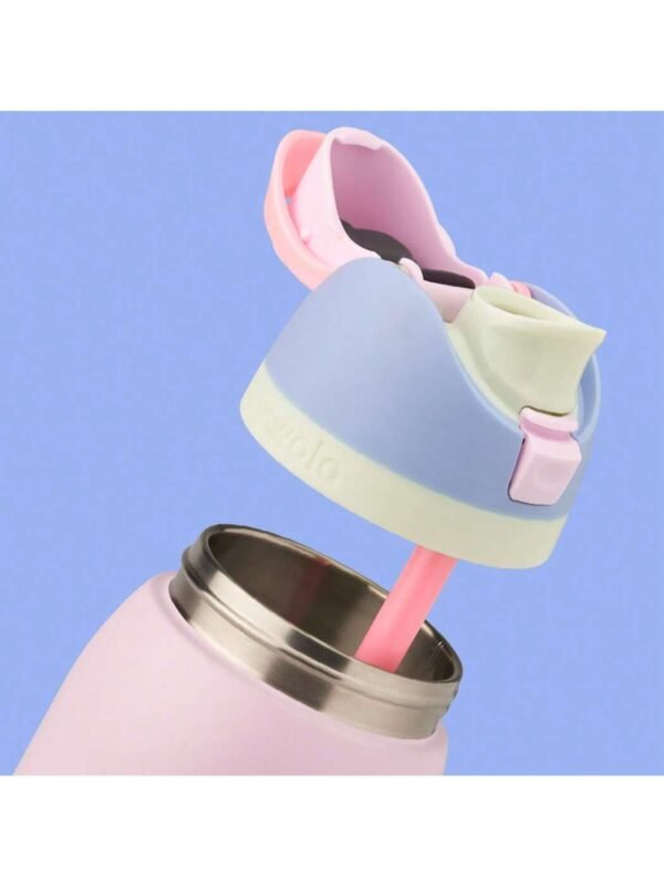 OWALA 32OZ Water Bottle With Straw, Insulated Stainless Steel Tumbler, 24hrs Cold, Lock Lid, for Sports Travel School，Color: Light pink