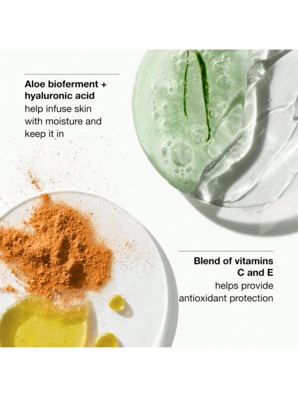 Oil Free Face Moisturizer with Hyaluronic Acid | 100H Hydrating Moisturizer for All Skin | Vitamins C & E, Aloe Ferment | Lightweight Gel Cream