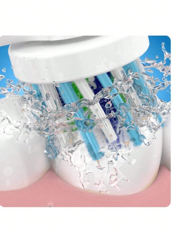 Cross Action Electric Toothbrush Replacement Brush Heads Refill, 3 Count, White