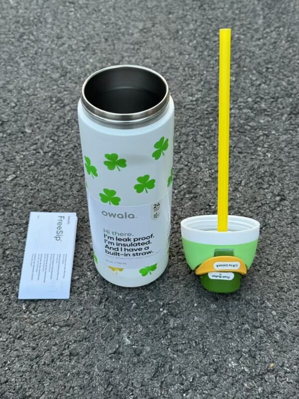 OWALAFreeSip NEW Original 32OZ Insulated Stainless Steel Water Bottle With Straw Sports Water Bottle