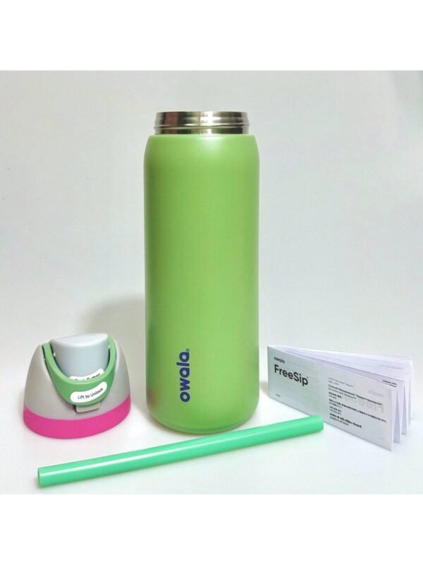 OWALA 32OZ Water Bottle With Straw, Insulated Stainless Steel Tumbler, 24hrs Cold, Lock Lid, for Sports Travel School, Style: Blue cherry