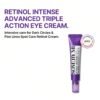 Retinol Skincare Set: Intense Reactivating Serum (30ml) + Advanced Triple Action Eye Cream (30ml) – Korean Skin Care with Bakuchiol, Smooths Skin Texture, Suitable for Daily Use