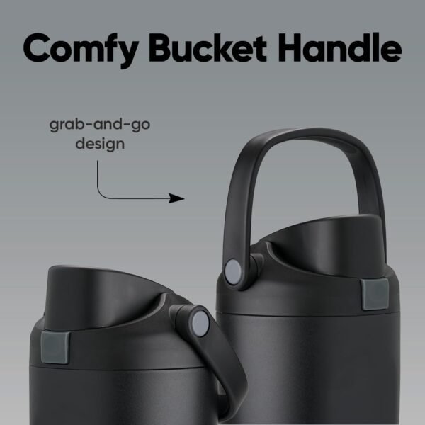 Owala FreeSip Sway Insulated Stainless Steel Water Bottle with Two-Way Spout, Built-In Straw and Bucket Handle, Made for Travel, School, and Sports, 30oz, BPA Free, Leak Proof, Very, Very Dark