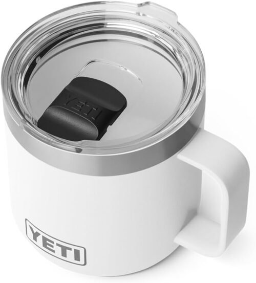 YETI Rambler 14 oz Ceramic Lined Stackable Mug, Vacuum Insulated, Stainless Steel with MagSlider Lid