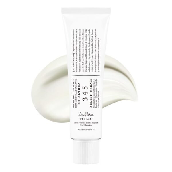 Dr.Althea 345 Relief Cream | Moisturizer for Soothing Recovery and Blemish Care with PDRN & Niacinamide | Korean Vegan Skin Care for All Skin Types, 1.69 Fl Oz (Ver.2 - Pack of 1)