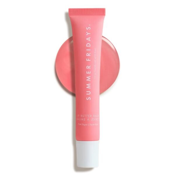 Summer Fridays Tinted Lip Butter Balm - Conditioning Vegan Lip Balm for Instant Moisture, Shine & Hydration - Pink Sugar