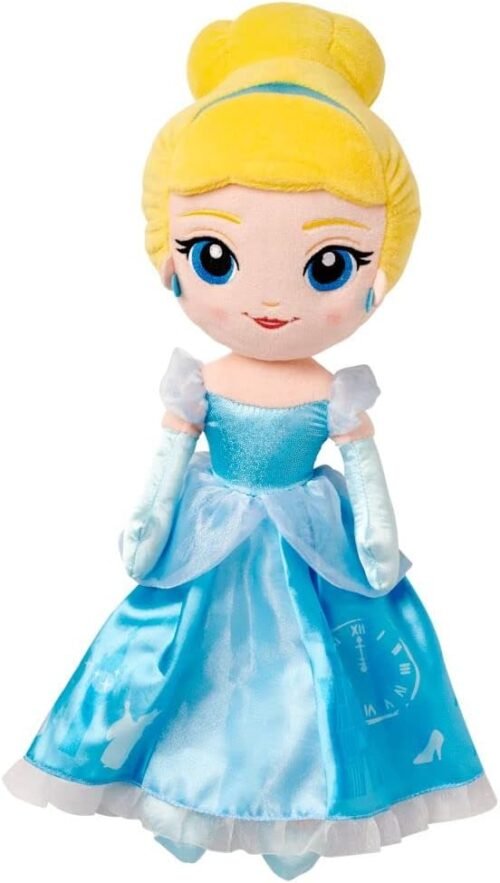 Disney Official Princess Plush Doll, Cinderella, Medium 14 Inches, Soft Plushy with Embroidered Features, Princess Toys for Girls, Disney Dolls, Stuffed Doll for Girls