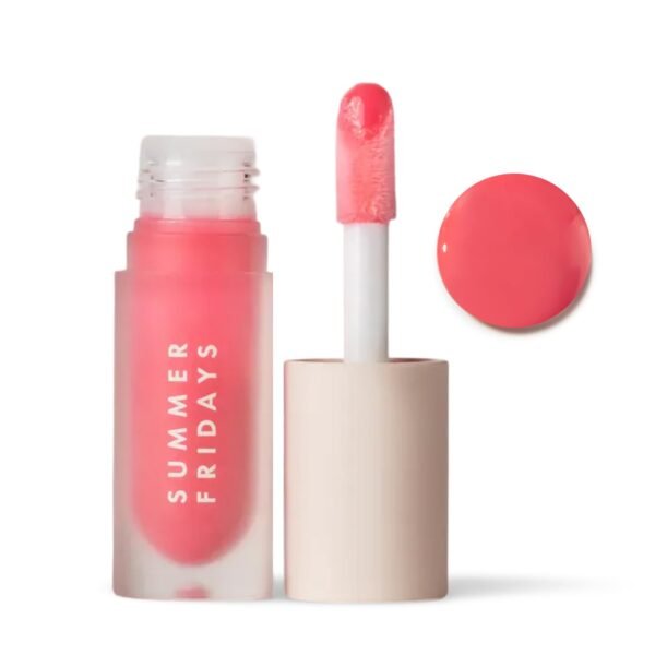 Summer Fridays Dream Lip Oil - Hydrating Tinted Lip Gloss Oil - Non-Sticky Formula with Skincare Benefits for Long-Lasting Softness + Shine - Pink Cloud