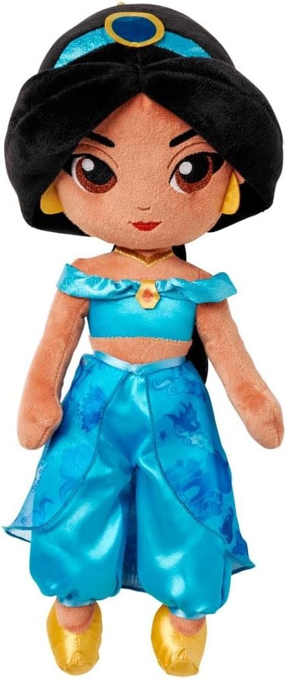Disney Official Princess Plush Doll, Jasmine from Aladdin, Medium 14 Inches, Soft Plushy with Embroidered Features, Princess Toys for Girls, Disney Dolls, Stuffed Animals for Girls