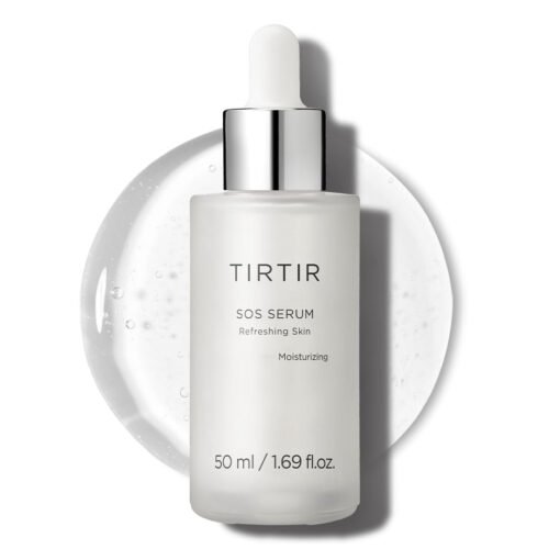 TIRTIR SOS Serum - Radiant Glow Boosting Face Serum - Plumping, Anti Aging, Hydrating - Visibly Smooth and Glowy Skin - Fragrance Free for All Skin Types, 1.69 fl.oz.