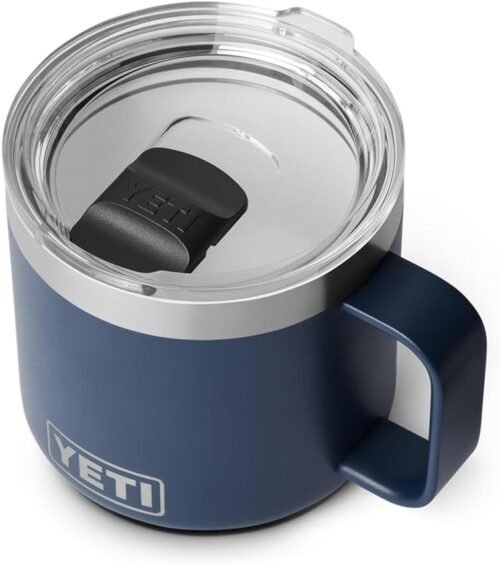 YETI Rambler 14 oz Ceramic Lined Stackable Mug, Vacuum Insulated, Stainless Steel with MagSlider Lid