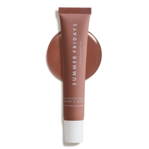 Summer Fridays Tinted Lip Butter Balm - Conditioning Vegan Lip Balm for Instant Moisture, Shine & Hydration - Vanilla Beige