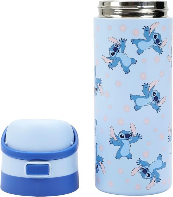 Disney Lilo & Stitch All-Over Stitch Print Blue 24 Oz Stainless Steel Water Bottle