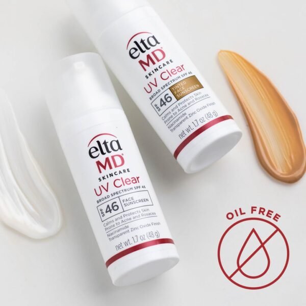 EltaMD UV Clear Tinted Face Sunscreen, SPF 46 Oil- Free with Zinc Oxide, Dermatologist Recommended, Stocking Stuffer