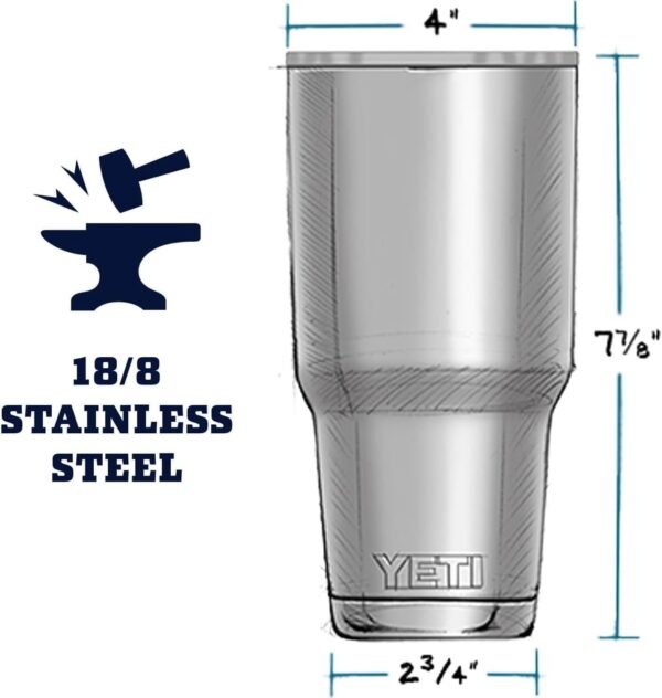 YETI Rambler 30 oz Tumbler, Stainless Steel, Vacuum Insulated with MagSlider Lid