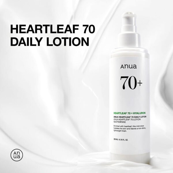 Anua Heartleaf Daily Lotion, Face Moisturizer with Hyaluronic Acid for Sensitive Skin, Lightweight, Korean Skin Care (200ml, 6.76 fl.oz.)