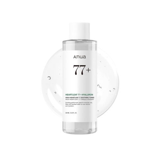 Anua Heartleaf 77 Soothing Toner I pH 5.5 Trouble Care, Calming Skin, Refreshing, Hydrating, Purifying, Cruelty Free, Vegan,(250ml / 8.45 fl.oz.)