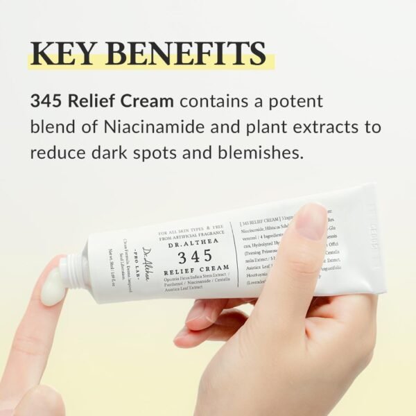 Dr.Althea 345 Relief Cream | Moisturizer for Soothing Recovery and Blemish Care with PDRN & Niacinamide | Korean Vegan Skin Care for All Skin Types, 1.69 Fl Oz (Ver.2 - Pack of 1)