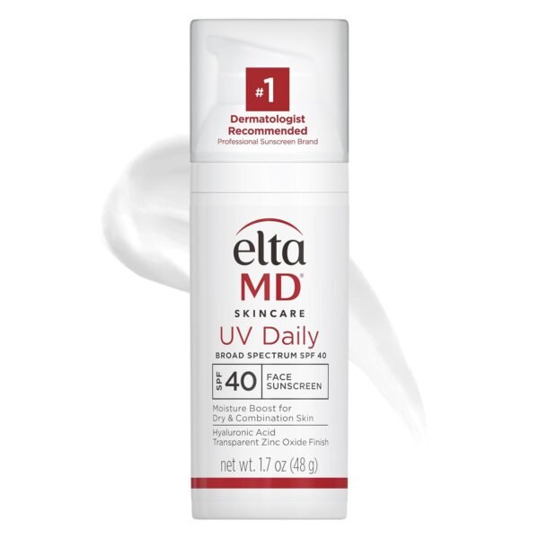EltaMD UV Daily Face Sunscreen Moisturizer with Zinc Oxide, Daily Face Moisturizer with SPF, Great for Dry, Combination, and Normal Skin