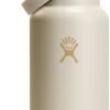 Hydro Flask Water Bottle - Insulated Stainless Steel - Wide Mouth Flex Straw Lid, Non Spill, Leakproof and Refillable in 32 Oz Beachplum