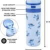 Disney Lilo & Stitch All-Over Stitch Print Blue 24 Oz Stainless Steel Water Bottle