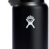 Hydro Flask Water Bottle - Insulated Stainless Steel - Wide Mouth Flex Straw Lid, Non Spill, Leakproof and Refillable in 32 Oz Beachplum