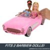 Barbie Hot Wheels RC Corvette from The Movie, Full-Function Remote-Control Toy Car Holds 2 Dolls