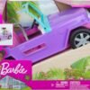 Barbie Off-Road Vehicle, Purple with Pink Seats and Rolling Wheels, 2 Seats, Gift for 3 to 7 Year Olds