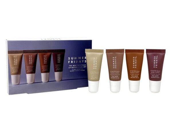 Summer Fridays The Mini Neutrals Lip Butter Balm Set - Vanilla - Vanilla Beige - Iced Coffee - Brown Sugar